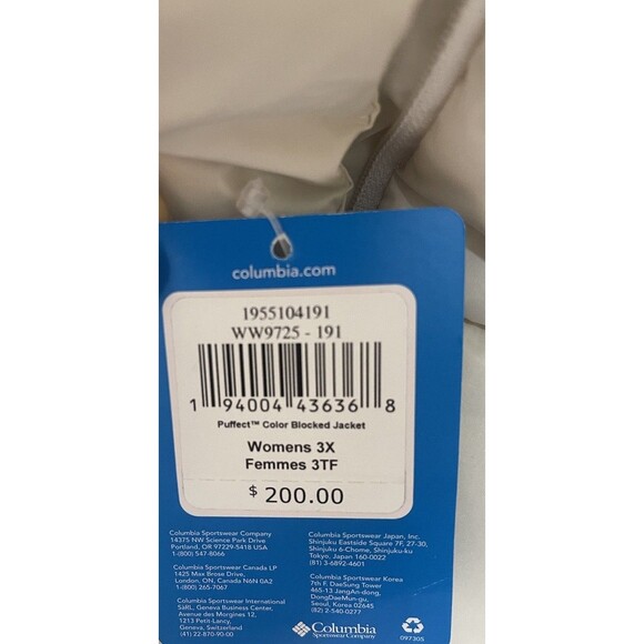NWT Columbia Women's Puffect Color Blocked Jacket Cream Tan Black 3X MSRP $200 - Picture 5 of 7